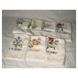 Cross stitched tea towels