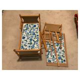 Pair of vintage doll beds