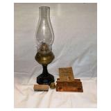 Kerosene lamp with cast iron base