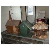 3 large bird feeders