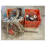 2 crates of rope & wire