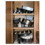 Muffin tins, angel food cake pan, springform pans, bundt pan