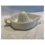 Milk glass Sunkist citrus reamer