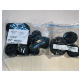 Kollage Riveting made from recycled blue jeans, Koligu Merino hand dyed yarns.