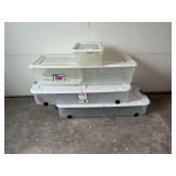 Sterilite and Rubbermaid underbed totes