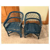 2 Vintage children's wicker chairs