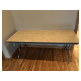 6' wooden folding table