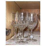 5 Josair crystal 'Blanka' wine glasses