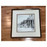 Framed and matted 'St. Phillip's Portico' Charleston, SC print, artist signed