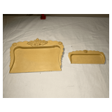 2 celluloid silent butler dust pans
