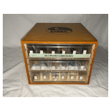 DMC embroidery floss organizer with floss assortment