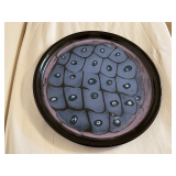 Potters Brown stoneware platter, artist signed