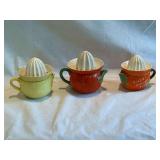 3 vintage juicers