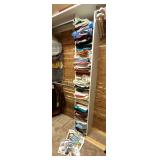7' T Tower of fabric, interfacing, tracing paper, patterns, etc.