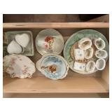 Hand painted and hand decorated china