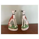 Pair of possible Staffordshire? dog figurines, 9' T