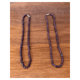 Garnet Tube Bead necklaces
