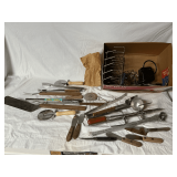 Assortment of BBQ utensils & knives