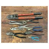 Ridgid 18' bolt cutter, Proto locking pliers