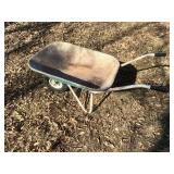 Metal garden wheel barrow