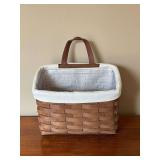 2008 Longaberger mail basket with plastic and cloth liner
