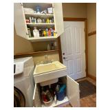 Cleaning supplies, laundry detergent, dryer sheets