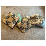 Assortment of quilted throw pillows