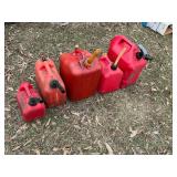Assorted  fuel cans
