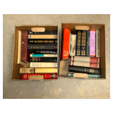 Assortment of literary novels and music texts