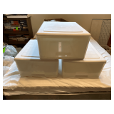 3 Rubbermaid stackable drawers