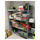Wire 4-shelf shelving unit, CONTENTS NOT INCLUDED