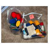 Assortment of craft and rug yarn, etc.