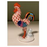 Herend Hvngary rooster figurine with gold accents, hand painted, No. 43