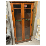 6-gun wooden gun cabinet