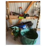 Gardening supplies, Scotts spreader, flower pots,