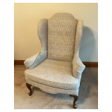 Ethan Allen upholstered wing back chair