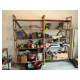 Freestanding wood shelving unit, CONTENTS NOT INCLUDED