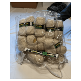 20+/- skeins of virgin wool yarn.