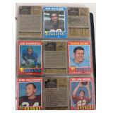 Book of football cards from the early 1970s