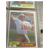 1981 Topps Football Cards With Joe Montana RC, Joe Theismann and Tony Dorsett
