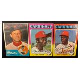 1975 Topps Bob Gibson, 1963 Topps Stan Musial, 1975 Lou Brock