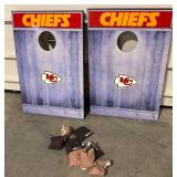 Kansas City Chiefs pressed wood cornhole boards