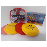 Kids fishing pole, frisbees, Super Mario Waters Diorama Set