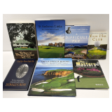 7 hardback books - related to golf