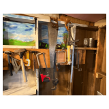 Hand tools, saws, pry bar, hacks saw, tape measurers, pipe wrench, etc.