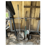 Long handled tools, shovels, rake, etc.
