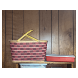 Vintage picnic basket, Tupperware container