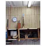 Honeywell fan, table lamp, battery-operated clock