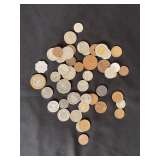 Assorted foreign coins