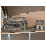 Pair of primitive bird houses